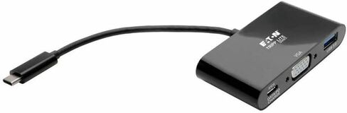 TRIPP Lite Eaton Series U444-06N-Vub-C USB C إلى محول VGA Multiport 1080P@60Hz ، 60W PD ، USB 3.0 HUB ، Thunderbolt 3 متوافق ، كمبيوتر محمول/الكمبيوتر اللوحي CLOOD CARE CAW in Kuwait