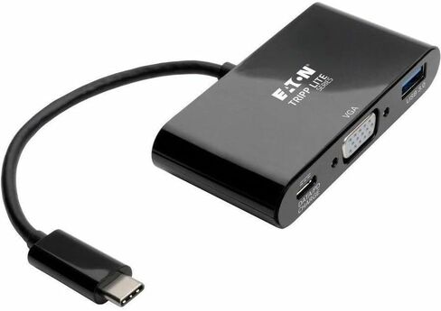 TRIPP Lite Eaton Series U444-06N-Vub-C USB C إلى محول VGA Multiport 1080P@60Hz ، 60W PD ، USB 3.0 HUB ، Thunderbolt 3 متوافق ، كمبيوتر محمول/الكمبيوتر اللوحي CLOOD CARE CAW in Kuwait