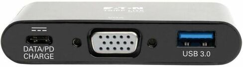 TRIPP Lite Eaton Series U444-06N-Vub-C USB C إلى محول VGA Multiport 1080P@60Hz ، 60W PD ، USB 3.0 HUB ، Thunderbolt 3 متوافق ، كمبيوتر محمول/الكمبيوتر اللوحي CLOOD CARE CAW in Kuwait