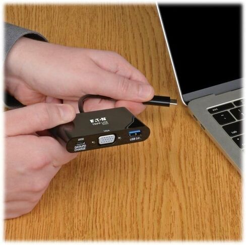 TRIPP Lite Eaton Series U444-06N-Vub-C USB C إلى محول VGA Multiport 1080P@60Hz ، 60W PD ، USB 3.0 HUB ، Thunderbolt 3 متوافق ، كمبيوتر محمول/الكمبيوتر اللوحي CLOOD CARE CAW in Kuwait