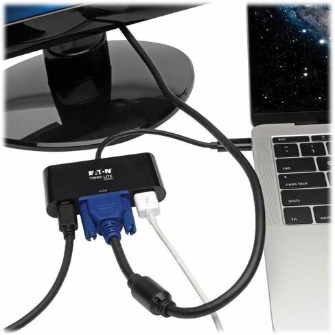TRIPP Lite Eaton Series U444-06N-Vub-C USB C إلى محول VGA Multiport 1080P@60Hz ، 60W PD ، USB 3.0 HUB ، Thunderbolt 3 متوافق ، كمبيوتر محمول/الكمبيوتر اللوحي CLOOD CARE CAW in Kuwait