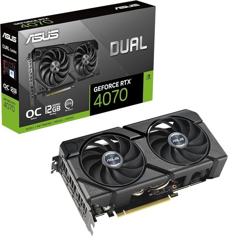 تم تصميم ASUS Dual Geforce RTX ™ 4070 Evo OC Edition 12GB GDDR6X للتوافق الواسع ، مع تصميم 2.5 فحوصات ، وتصميم محوري التقنية ، وتكنولوجيا 0 ديسيبل ، وتكنولوجيا التلقائي التلقائي ، والمزيد (متجددة) in Saudi Arabia