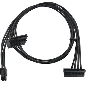 Mini 4pin to 2xRight Angle 15pin SATA Power Adapter Cable HDD Motherboard Port Cable in Kuwait