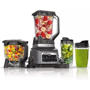 Ninja R-BN803TGT Professional Plus Kitchen Blender System and 8-Cup Food Processor with Auto-iQ, Black - Certified Refurbished in Saudi Arabia