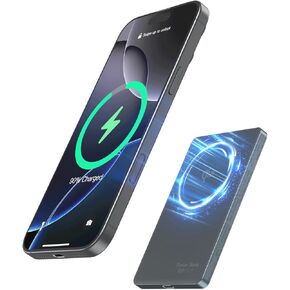 MagSafe Battery Pack Qi2 Certified 15W Fast Wireless Charging Power Bank 5000mAh,0.39" Ultra Slim Magnetic Portable Charger, PD20W USB C Cable, Travel Charger for iPhone 16/15/14/13/12 Series in Kuwait