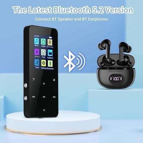مشغل MP3 144GB-مشغل موسيقى مع Bluetooth 5.2 HIFI SOUND SOUND LOOP FM RADIO BRINDAY HD SPEENTER DESICE MINI MINI in Kuwait