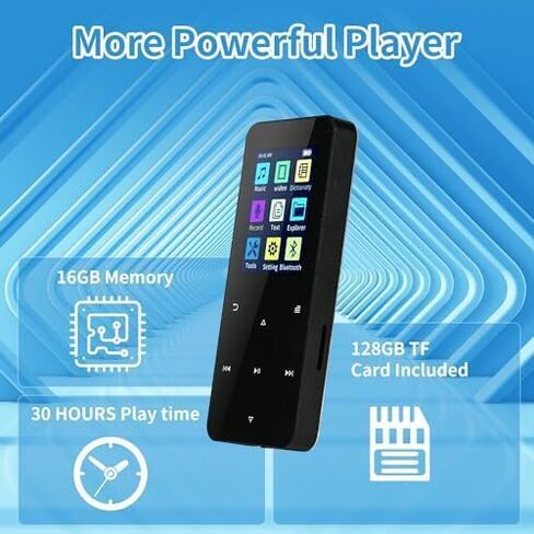 مشغل MP3 144GB-مشغل موسيقى مع Bluetooth 5.2 HIFI SOUND SOUND LOOP FM RADIO BRINDAY HD SPEENTER DESICE MINI MINI in Kuwait