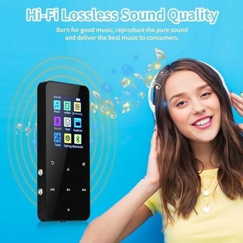 مشغل MP3 144GB-مشغل موسيقى مع Bluetooth 5.2 HIFI SOUND SOUND LOOP FM RADIO BRINDAY HD SPEENTER DESICE MINI MINI in Kuwait