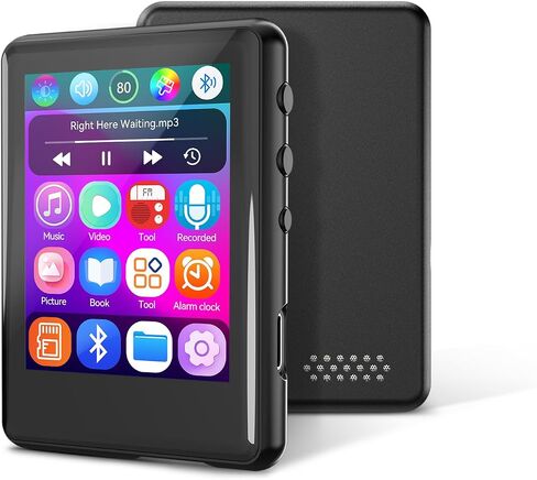 MP3 Player with Bluetooth 5.4,Kids Portable Music Player with Speaker,FM Radio,Voice Recorder,Touchscreen MP3 Player with Earphones,Built-in Micro SD Card Slot,Supports up to 512GB Expand in Saudi Arabia