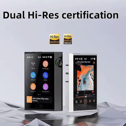 Shanling M1 Plus Pure Music Player ، Portable Hi Res Mp3 Plyaer ، Bluetooth 5.2 Digital Audio Player ، ES9069Q DAC ، 768KHz/32bit ، DSD512،661MW@32Ω OUTPUT ، دعم LDAC/WIFI/DLNA/ARPLAY/TID (رمادي) in Kuwait