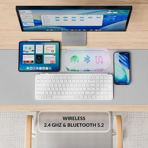 Keychron Ultra-Slim B2 Pro Bluetooth Keyboard 2.4 GHz Wireless Lightweight 96% ZMK Launcher with Numeric Keypad Compatible for Mac Windows Linux - Space Gray in Saudi Arabia