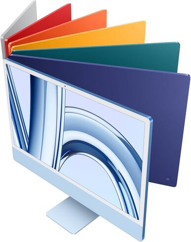 Apple 2023 iMac with Apple M3 chip (24-inch, 8GB RAM, 512GB SSD Storage) (QWERTY English) Blue (Renewed) in Saudi Arabia