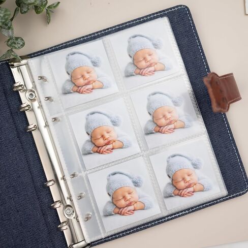 4x6 Photo Booth Photo Album - 6 Ring Glitter Notebook Sparkle Binder With 10 4 by 6 Photo Sleeves - Fits 20 Photo Pages (4x6, QUARTZ) in Kuwait