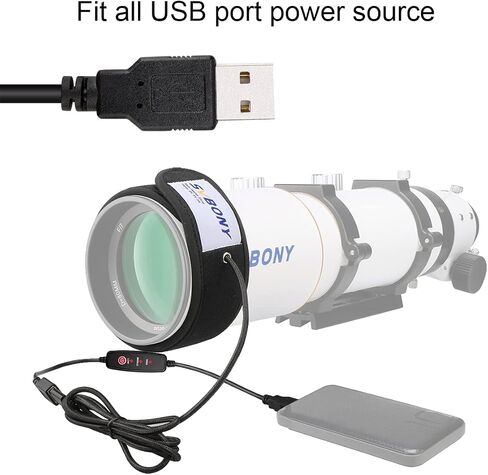 SVBony SV172 عدسة سخان الدفء ، 240 مم 3 منظم تروس درجة حرارة USB حزمة سخان الندى Universal مع SV172 عدسة دافئة ، 400 مم سخان العدسة دافئ الندى in Saudi Arabia