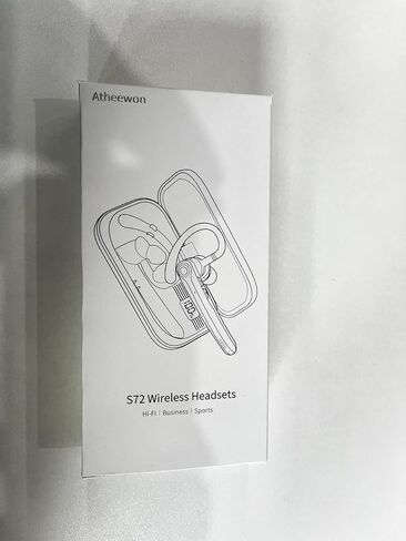 Bluetooth Headset, Wireless Bluetooth Earpiece with ENC Noise Canceling Mic, Talk Single-Ear Headphones, Waterproof Hand-Free Earphone for Business/Trucker/Driver, HEI in Kuwait