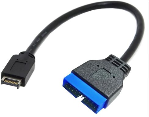 توفير المساحة USB3.0 20Pin إلى USB3.1 Typee Front Panel Header PUSB3.1 إلى كابل محول USB لسهولة التثبيت 10 جيجابت في الثانية in Saudi Arabia