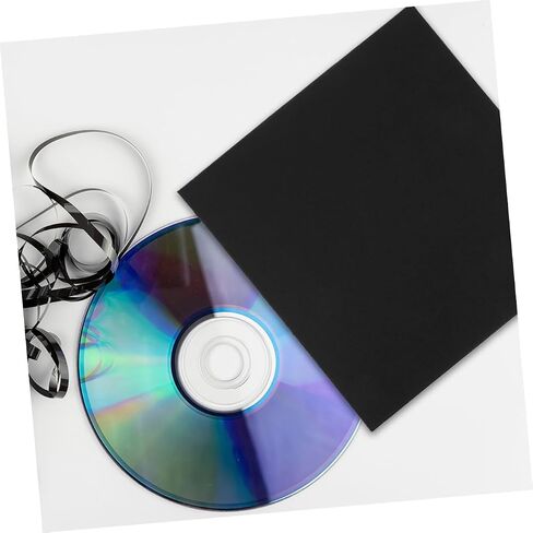10pcs Paper CD DVD الأكمام الأظرف الواقية خفيفة الوزن لتخزين CD DVD والتنظيم الأسود للألوان المتوافقة مع تنسيقات الوسائط المختلفة in Kuwait