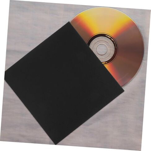 10pcs Paper CD DVD الأكمام الأظرف الواقية خفيفة الوزن لتخزين CD DVD والتنظيم الأسود للألوان المتوافقة مع تنسيقات الوسائط المختلفة in Kuwait