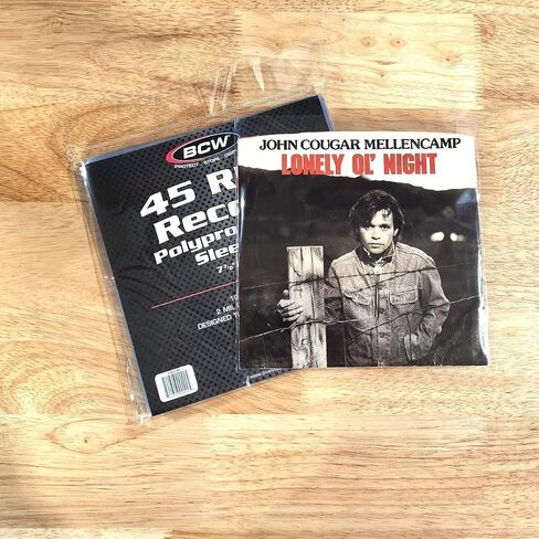BCW 100 Vinyl 45 RPM 7" Record Poly Outer Record Sleeves | Album Covers | Crystal Clear | Record Covers | 2 Mil Thickness | Vinyl Record Storage | Dust and Scratch Protection | Vinyl Record Sleeves in Saudi Arabia