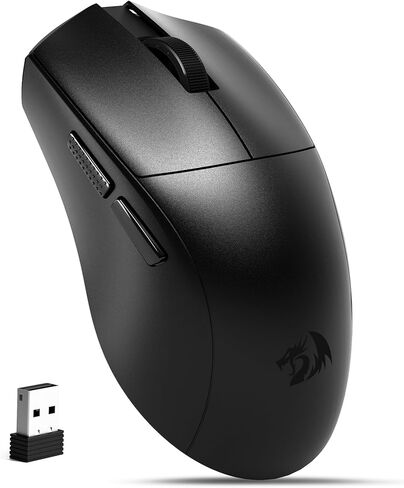 Redragon Wireless Gaming Mouse ، 54g خفيفة الوزن ، Tri-Mode 2.4g/USB C Wired/Bluetooth ، الفئران السوداء للألعاب للكمبيوتر الخاص بنوافذ الكمبيوتر المحمول ، MAX 128000 DPI ، 1K استطلاع ، 6 أزرار قابلة للبرمجة ، M821 in Saudi Arabia