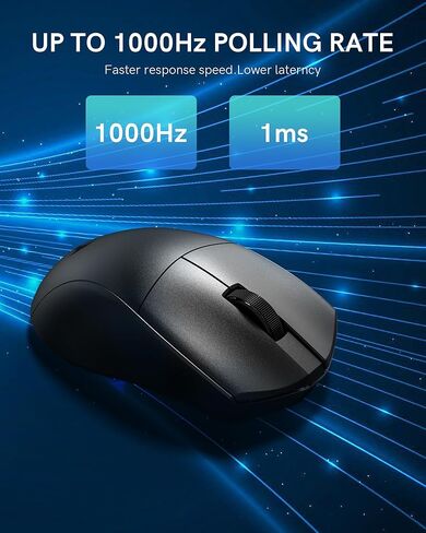 Redragon Wireless Gaming Mouse ، 54g خفيفة الوزن ، Tri-Mode 2.4g/USB C Wired/Bluetooth ، الفئران السوداء للألعاب للكمبيوتر الخاص بنوافذ الكمبيوتر المحمول ، MAX 128000 DPI ، 1K استطلاع ، 6 أزرار قابلة للبرمجة ، M821 in Saudi Arabia