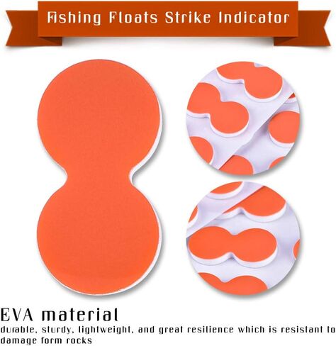 VBESTLIFE 24Pcs EVA Fly Fishing Floats, Ergonomic Design Strike Indicator Tackle Accessories Suitable for Fly Fishing, River Fishing, Lakes Fishing (Orange) in Saudi Arabia