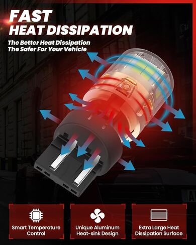 LASFIT 3157 LED لمبة إضاءة خلفية للفرامل فائقة السطوع باللون الأحمر 3057 3156 4157 3157A 3457A LED لمبة لإيقاف أضواء وقوف السيارات سهلة التركيب 2024 ترقية جديدة (حزمة من 2) in Saudi Arabia