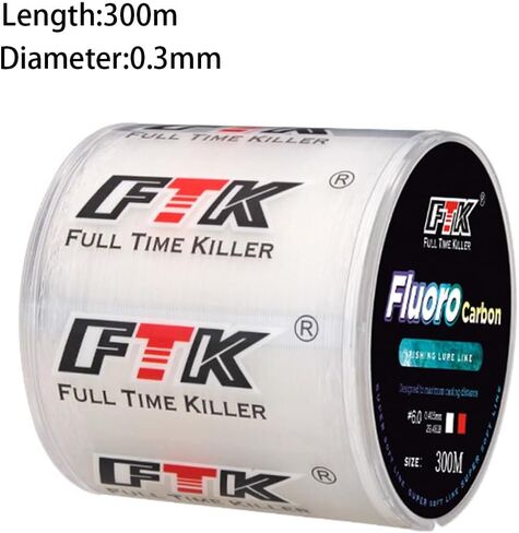 High-Strength Transparent Fishing Line – 300M Long Nylon Fish Line with 10LB & 15LB Tensile Options in Saudi Arabia