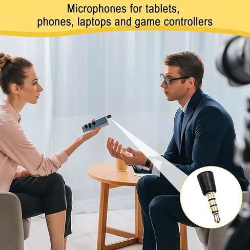 microphone 3.5mm ، Mini Gaming Mic متوافق مع وحدات تحكم PS5 والهواتف وأجهزة الكمبيوتر المحمولة والأجهزة اللوحية والكاميرات والمزيد (2 عبوة) in Kuwait