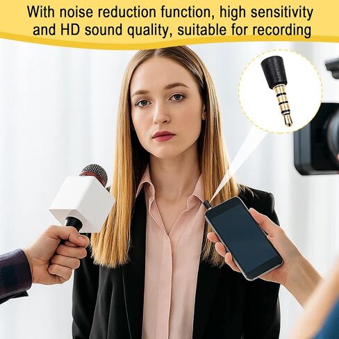 microphone 3.5mm ، Mini Gaming Mic متوافق مع وحدات تحكم PS5 والهواتف وأجهزة الكمبيوتر المحمولة والأجهزة اللوحية والكاميرات والمزيد (2 عبوة) in Kuwait