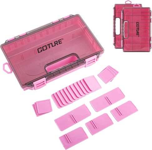 Goture Fishing Tackle Box Organizer - صندوق منظم الصيد المقاوم للماء ، فواصل قابلة للتعديل ، صندوق تخزين الصيد للمياه المالحة ، المزلاجات المزدوجة | 1 PC 3600 TOCKLE TRAY | حماية الشمس in Saudi Arabia