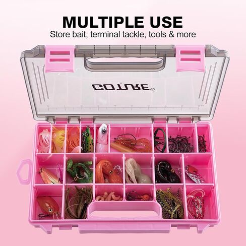 Goture Fishing Tackle Box Organizer - صندوق منظم الصيد المقاوم للماء ، فواصل قابلة للتعديل ، صندوق تخزين الصيد للمياه المالحة ، المزلاجات المزدوجة | 1 PC 3600 TOCKLE TRAY | حماية الشمس in Saudi Arabia