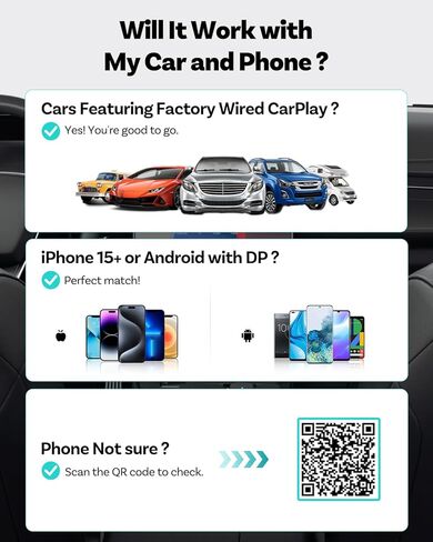 OTTOCAST Mirror Touch with Wireless Carplay Adapter,Apps on Your Car Screen in Kuwait