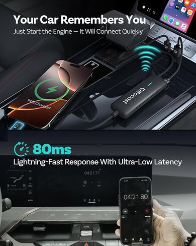 OTTOCAST Mirror Touch with Wireless Carplay Adapter,Apps on Your Car Screen in Kuwait