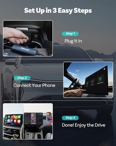 OTTOCAST Mirror Touch with Wireless Carplay Adapter,Apps on Your Car Screen in Kuwait