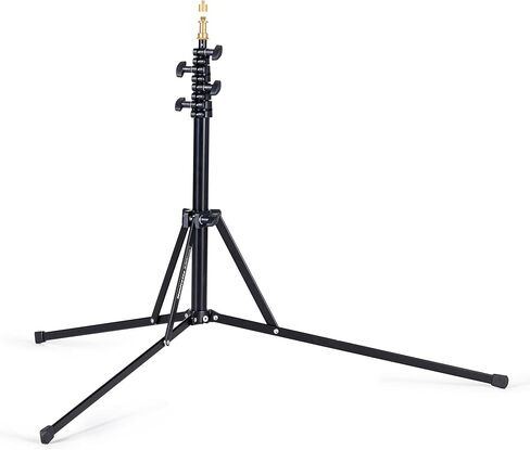 Manfrotto 5001B-1 Light Stand ، حامل أسود نانو ، أقصى ارتفاع 74.8 بوصة (190 سم) ، وسعة الحمل القصوى 3.3 رطلاً (1.5 كجم) ، والألومنيوم ، وقصة خفيفة صغيرة وخفيفة الوزن ، ومواصفات سحول الذكور in Saudi Arabia