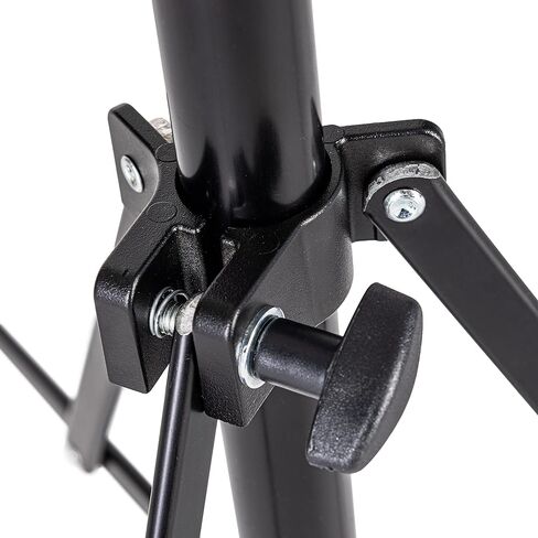 Manfrotto 5001B-1 Light Stand ، حامل أسود نانو ، أقصى ارتفاع 74.8 بوصة (190 سم) ، وسعة الحمل القصوى 3.3 رطلاً (1.5 كجم) ، والألومنيوم ، وقصة خفيفة صغيرة وخفيفة الوزن ، ومواصفات سحول الذكور in Saudi Arabia