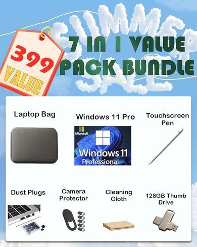 Dell Insipron 14 Touchscreen Laptop - 2-in-1 Computer, Intel 10-Core 5-120U, Windows 11 Pro, Fingerprint Reader, Backlit Keyboard, Wi-Fi 6E, Bluetooth (32GB DDR5 RAM | 1TB SSD) in Saudi Arabia