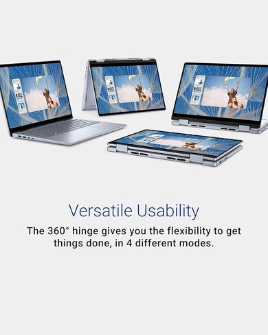 Dell Insipron 14 Touchscreen Laptop - 2-in-1 Computer, Intel 10-Core 5-120U, Windows 11 Pro, Fingerprint Reader, Backlit Keyboard, Wi-Fi 6E, Bluetooth (32GB DDR5 RAM | 1TB SSD) in Saudi Arabia