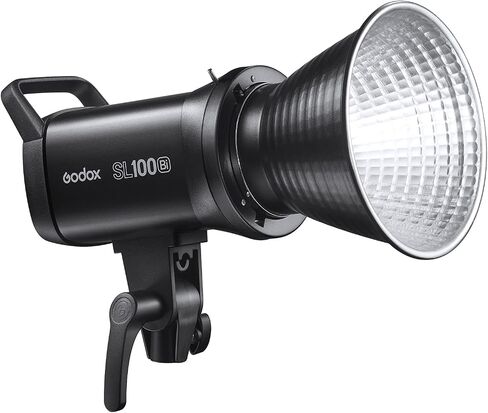 Godox SL100BI مضغوطة LED ضوء الفيديو مع Bowens Mount 100WS 32100LUX@1M 2.4GHz اللاسلكي 2800K-6500KCRI: 96+ TLCI: 97+ 11FX آثار 0-100 ٪ تحكم في تطبيق تعقب الفيديو على youtube تصوير in Saudi Arabia