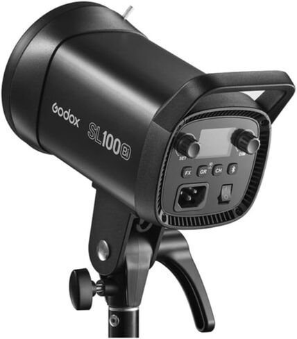 Godox SL100BI مضغوطة LED ضوء الفيديو مع Bowens Mount 100WS 32100LUX@1M 2.4GHz اللاسلكي 2800K-6500KCRI: 96+ TLCI: 97+ 11FX آثار 0-100 ٪ تحكم في تطبيق تعقب الفيديو على youtube تصوير in Saudi Arabia