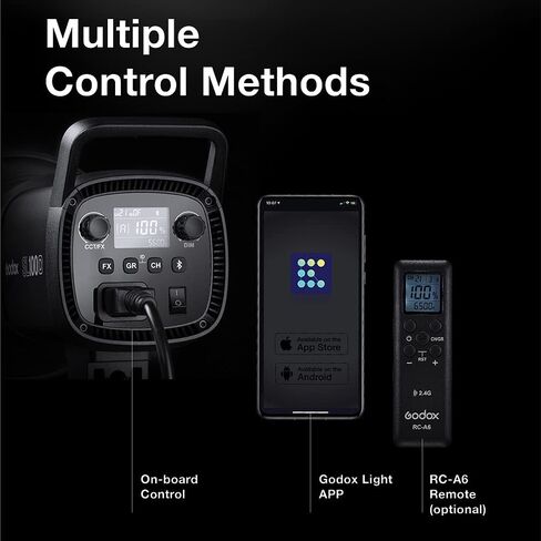 Godox SL100BI مضغوطة LED ضوء الفيديو مع Bowens Mount 100WS 32100LUX@1M 2.4GHz اللاسلكي 2800K-6500KCRI: 96+ TLCI: 97+ 11FX آثار 0-100 ٪ تحكم في تطبيق تعقب الفيديو على youtube تصوير in Saudi Arabia