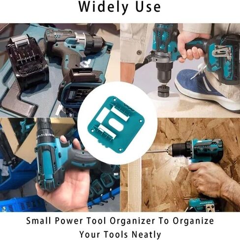 حامل البطارية يعمل لصالح Makita 18V Mounts Mounts Dock ، حامل تخزين البطارية على الحائط متوافق مع BL1820 ، BL1830 ، BL1840 ، BL1850 ، BL1860 (W/SCELS) - 1 حزمة in Saudi Arabia