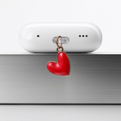 6PCS Heart Shape Dust Plug Charm,Heart-Shaped Type C Dust Plug Charm, Dusts Plugs Charms Type C, for Charging Port, Compatible with All Type-C Devices, 6 Colors in Saudi Arabia
