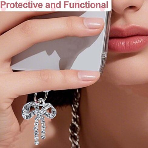 USB C Dust Plug-POR PORT PLUT PROTECTORS لشحن منفذ الشحن ، غطاء مكافحة الغبار لأجهزة النوع C ، ديكور سحر الهاتف للنساء والبنات ، 6 حزم in Kuwait