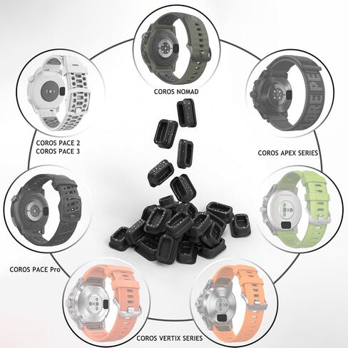 قابس الغبار متوافق مع COROS NOMAD/PACE PRO/PACE 3/PACE 2/Vertix 2S/Apex 2 PRO 42/46 مم شحن غطاء منفذ الشحن ، وغطاء الشاحن غلاف الشاحن الحامي الغبار مقاوم الغبار الملحقات السوداء in Kuwait