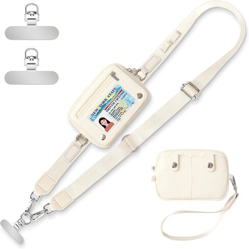 Clip and Go Strap for Phone with Wallet Crossbody Adjustable Phone Lanyard with Detachable Wristlet Wallet Phone Strap in Saudi Arabia