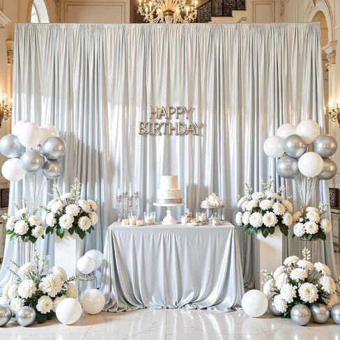 ستارة خلفية بريق الفضة لحفلات حفلات زفاف ، 10 أقدام × 10 أقدام ساتان خلفية صور ، الستائر غير المتميزة غير المربعة للخلفية ، إسقاط الخلفية للتصوير الفوتوغرافي ، أعياد الميلاد ، حفلات الزفاف ، حفلة موسيقية in Kuwait
