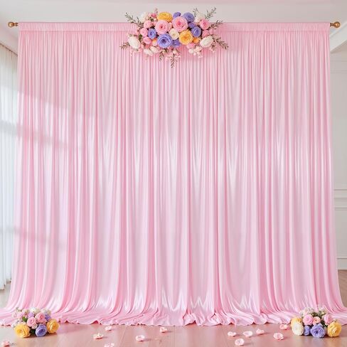 Dark Gold Glitter Satin Backdrop Curtain for Parties 10x10FT Shimmer Photo Backdrop Drapes Non-Wrinkle Sparkle Drapes for Backdrop Wedding Baby Shower Christmas Decorations in Saudi Arabia