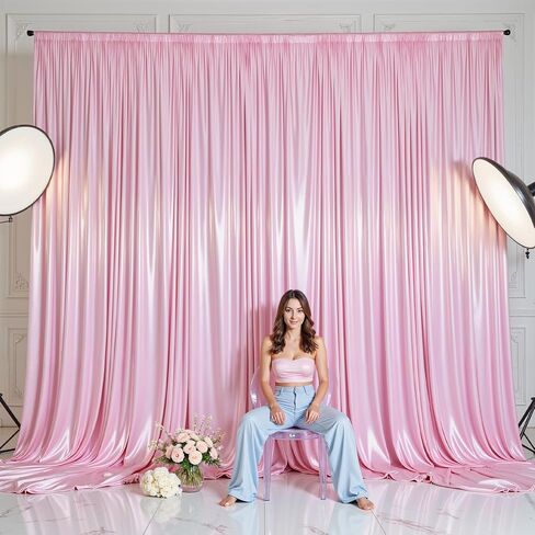 Dark Gold Glitter Satin Backdrop Curtain for Parties 10x10FT Shimmer Photo Backdrop Drapes Non-Wrinkle Sparkle Drapes for Backdrop Wedding Baby Shower Christmas Decorations in Saudi Arabia
